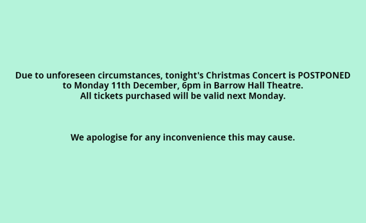 Image of Christmas Concert is Postponed
